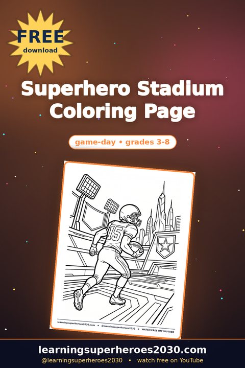 Free stadium coloring page